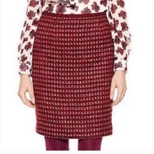 Tory Burch Red Patterned Skirt